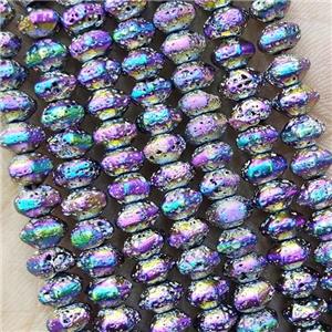 Hematite Rondelle Beads Rainbow Electroplated, approx 4x6mm [HB1326]