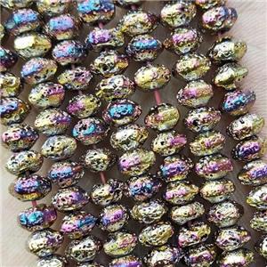 Hematite Rondelle Beads Multicolor Electroplated, approx 4x6mm [HB1328]