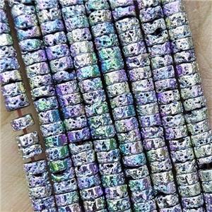 Hematite Heishi Beads Multicolor Electroplated, approx 2x4mm [HB1336]