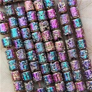 Hematite Tube Beads Multicolor Electroplated, approx 4x5mm [HB1340]