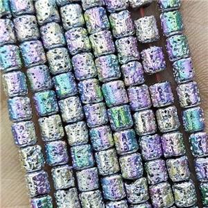 Hematite Tube Beads Multicolor Electroplated, approx 4x5mm [HB1343]