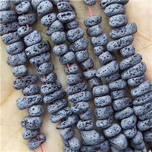 Black Hematite Beads Freeform Hollow, approx 4-6mm [HB1363-S]