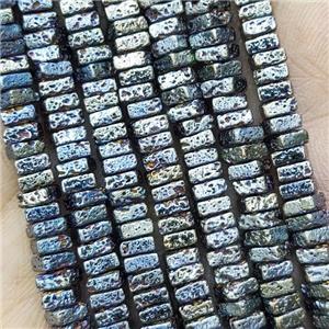 Hematite Beads Square Green Electroplated, approx 2x4mm [HB1373]