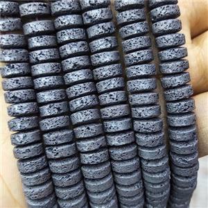 Black Hematite Heishi Spacer Beads Hollow, approx 4-9mm [HB1396]