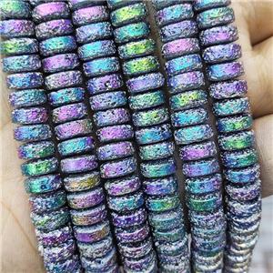 Hematite Heishi Beads Rainbow Electroplated, approx 4-9mm [HB1400]