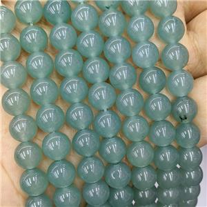 green Spong Jade Beads, round, approx 6mm dia [JD10050-6MM]