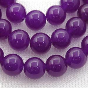 purple Spong Jade Beads, round, approx 8mm dia [JD10051-8MM]