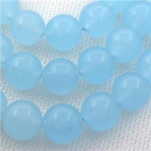 lt.blue Spong Jade Beads, round, approx 14mm dia [JD10055-14MM]
