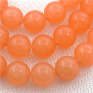 orange Spong Jade Beads, round, approx 10mm dia [JD10058-10MM]