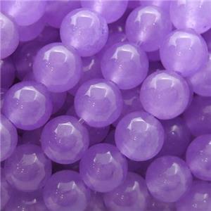 purple Spong Jade Beads, round, approx 14mm dia [JD10059-14MM]