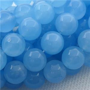 blue Spong Jade Beads, round, approx 14mm dia [JD10062-14MM]