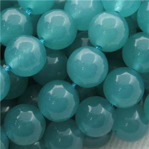 peacock green Spong Jade Beads, round, approx 6mm dia [JD10063-6MM]