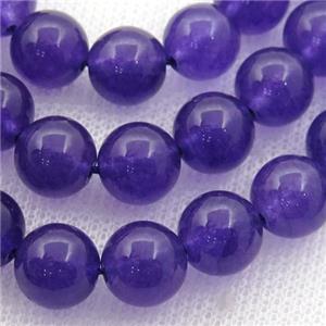 purple Spong Jade Beads, round, approx 8mm dia [JD10064-8MM]