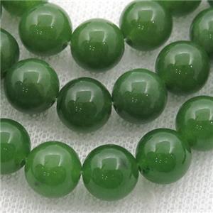 chunk green Spong Jade Beads, round, approx 10mm dia [JD10065-10MM]