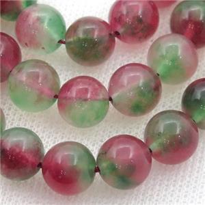 Dichromatic Spong Jade Beads, round, approx 8mm dia [JD10077-8MM]