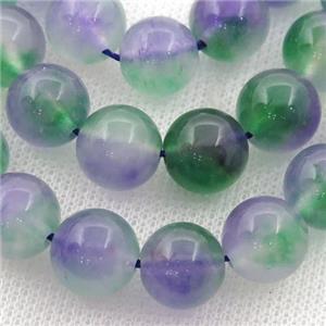 Dichromatic Spong Jade Beads, round, approx 6mm dia [JD10078-6MM]