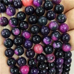 round Jade Beads, dye, approx 8mm dia [JD10131-8MM]