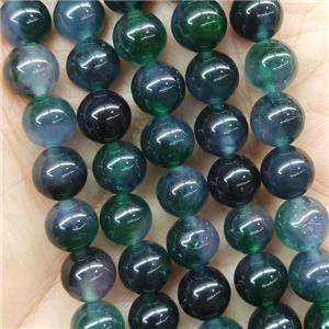 round Jade Beads, green, dye, approx 10mm dia [JD10132-10MM]