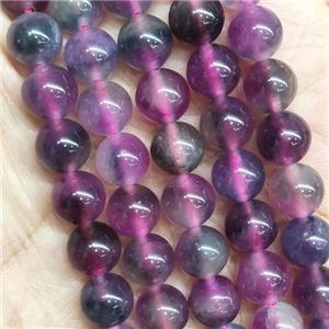 round Jade Beads, fuchsia, dye, approx 10mm dia [JD10135-10MM]