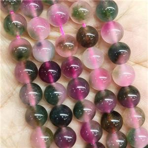 round Jade Beads, multicolor, dye, approx 10mm dia [JD10137-10MM]