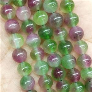 round Jade Beads, multicolor, dye, approx 8mm dia [JD10141-8MM]