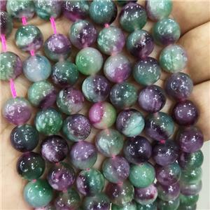 round Jade Beads, multicolor, dye, approx 10mm dia [JD10144-10MM]