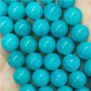 round Jade Beads, dye green, approx 10mm dia [JD10155]