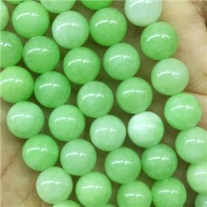 round Jade Beads, olive dye, approx 10mm dia [JD10165]