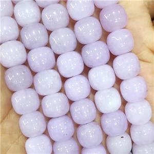 Lt.Purple Jade Barrel Beads Dye, approx 10mm [JD10184]