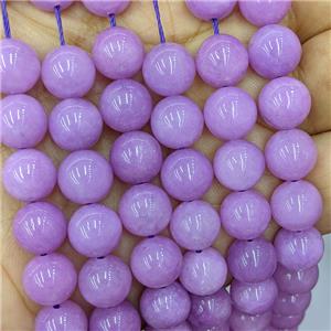 Lavender Spong Jade Beads Smooth Round, approx 14mm dia [JD10197-14MM]