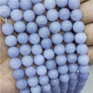 Ltblue Spong Jade Beads Smooth Round, approx 10mm dia [JD10200-10MM]