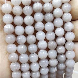 Natural Honey Jade Beads Gray Dye Smooth Round, approx 12mm dia [JD10232-12MM]