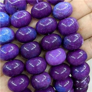 Purple Jade Beads Smooth Rondelle Dye, approx 15-20mm [JD10288]