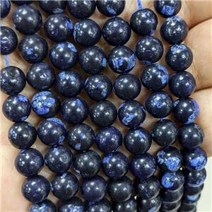 Jade Beads Dye Smooth Round Blue, approx 8mm dia [JD10302-8MM]