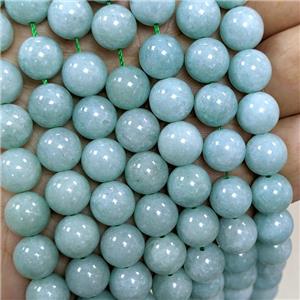 Sponge Jade Beads Dye Smooth Round Green, approx 12mm [JD10307-12MM]