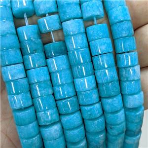 Sponge Jade Heishi Beads Teal Dye, approx 10mm [JD10309]