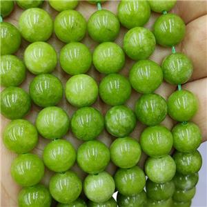 Sponge Jade Beads Green Dye Smooth Round, approx 6mm dia [JD10340-6MM]
