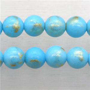 aqua JinShan Jade beads, round, approx 12mm dia [JDRD569-12MM]
