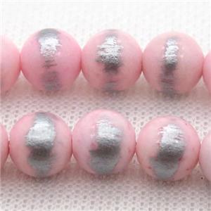 round Silvery Jade Beads, approx 12mm dia [JDRD606-12MM]
