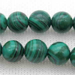 green Synthetic Malachite beads, round, approx 8mm dia [JDRD612-8MM]