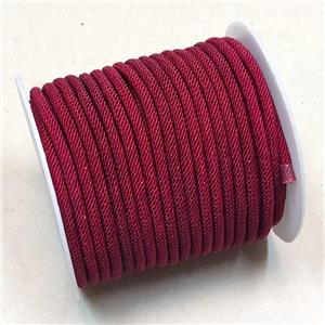 Red Nylon Wire Cord, approx 4mm, 25 meters per rolls [JP00014]