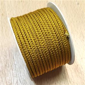 Golden Nylon Wire Cord, approx 3mm, 16 meters per rolls [JP00020]
