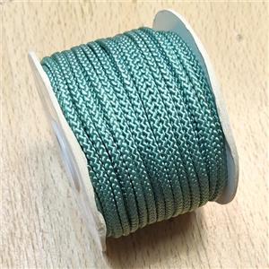 Nylon Wire Cord Turq Green, approx 3mm, 16 meters per rolls [JP00023]