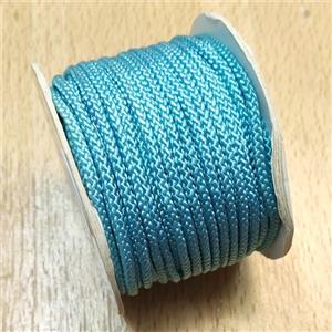 Nylon Thread Cord Turq Green, approx 3mm, 16 meters per rolls [JP00035]