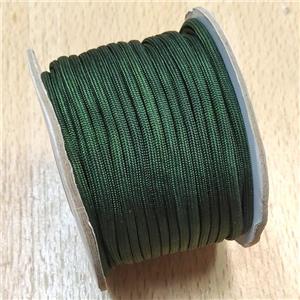 Nylon Cord Deep Green, approx 3mm, 16meters per rolls [JP00048]