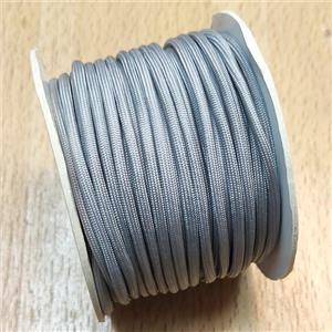Nylon Thread Cord Silver Gray, approx 3mm, 16meters per rolls [JP00059]