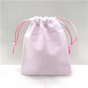 pink Velvet Jewelry Pouch, approx 7x9cm [JPB14-7X9CM]