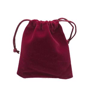 deepred Velvet Jewelry bag, approx 10x12cm [JPB19-10X12CM]