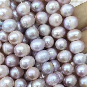 Natural Freshwater Pearl Beads, purple, approx 11-12mm, 35cm length [PANC86]