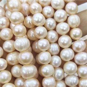 Natural Freshwater Pearl Beads, approx 10-11mm, 35cm length [PB10088]